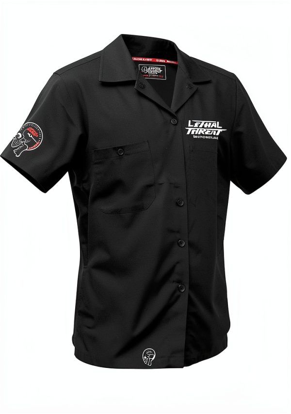 Lethal Threat Mens Black XX-Large Button Down Riding Shirt-1