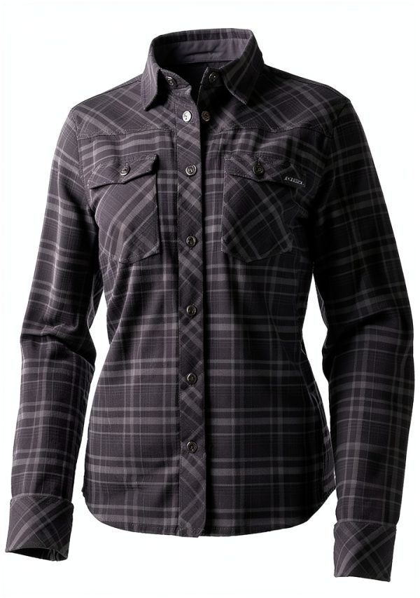 Women's Asphalt Black Medium Pull-On Cotton-Poly Base Layer Top-0