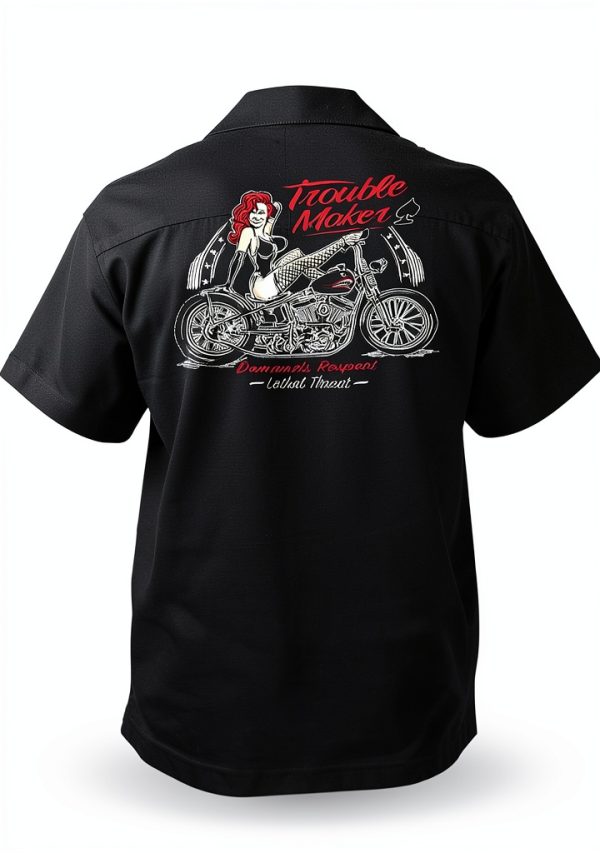 Lethal Threat Mens Black XX-Large Button Down Riding Shirt-0