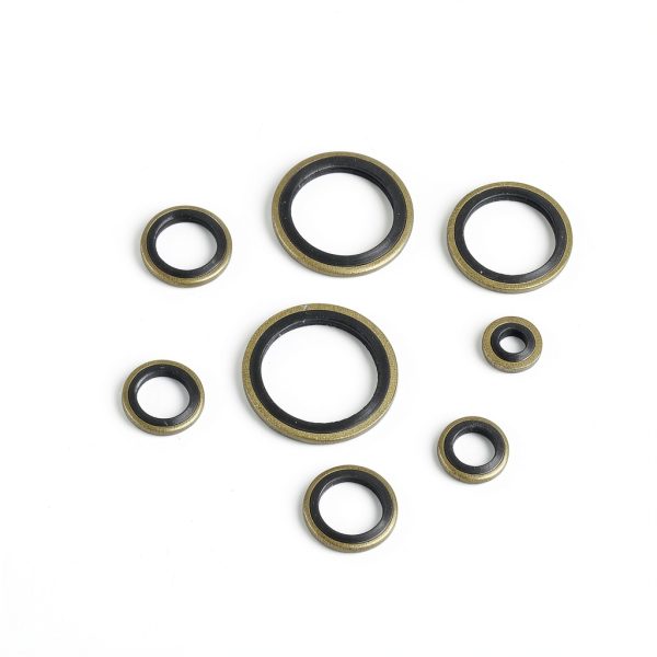 Metric Bonded Sealing Washers MUZHUPGUZ 290pcs NBR Rubber & Steel-2