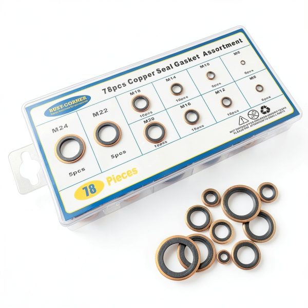 Copper Metric Bonded Seal Dowty Washer 78pcs BUSY-CORNER High Pressure-3