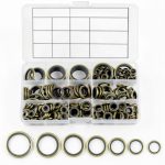 Metric Bonded Sealing Washers MUZHUPGUZ 290pcs NBR Rubber & Steel-0