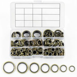 Metric Bonded Sealing Washers MUZHUPGUZ 290pcs NBR Rubber & Steel-0