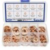 9 Sizes Metric Copper Crush Washers Assortment maierke M5-M14 188pcs-0