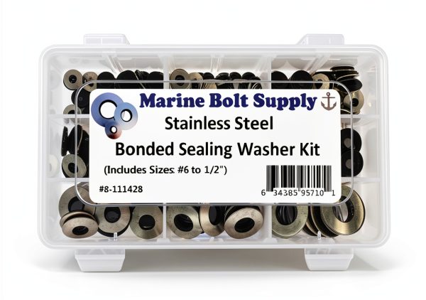 Stainless Steel Neoprene Bonded Sealing Washer Assortment Kit - Marine Bolt Supply 8-111428-3