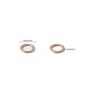 M10 Flat Washer Copper Sealing Ring, Inner Diameter 10mm, Outer Diameter 14mm, Thickness 1.5mm, Metric Sealing Washer, 30 Pieces-0
