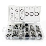 150Pcs Automotive Self-Centered Bonded Seal Gasket Assortment Kit Bonded Seal Oil Washer Assortment Kit-0