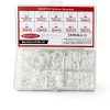 680 Pcs White Nylon Washers for Bolts, Plastic Flat Washers for Screws, White 7 Sizes Assorted Hardware Assortment Kit, Nylon Sealing Washers Gaskets Spacer, M2.5 M3 M4 M5 M6 M8 M10-0