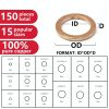Toolwiz 150PCS 15 Sizes Copper Washers Metric Sealing Assortment Set M17.5-M5 Flat Ring Sump Plug Crush Washer Oil Drain Plug Gasket Seal Assortment Set M5/6/7/8/10/10.5/11/12/12.5/14/15/16/16.5/17.5-1