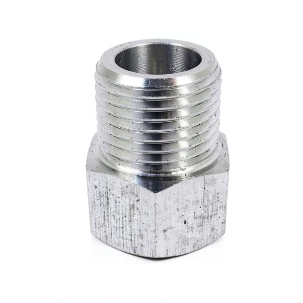 Stainless Steel Adapter 3/8 Inch NPT Female x 3/8 Inch BSPP Male with Sealing Washer, Zinc-Plated Steel Washer with Buna-N Seal, Max Pressure 3700 PSI, Temperature Range -30°F to 200°F-2