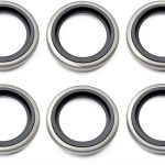 50Pcs 1/2" BSP Bonded Sealing Washers 21.54 x 28.58 x 2.5mm for Hydraulic System Industrial Sealing-0