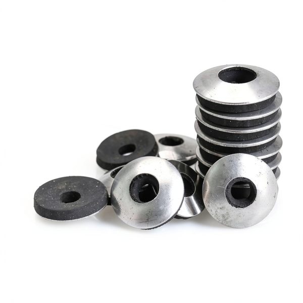 138 pcs Stainless Steel EPDM Bonded Sealing Neoprene Rubber Washers for #4/ #5/ #6 Screws-5