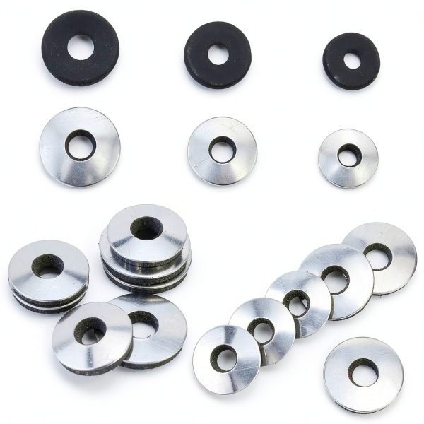 138 pcs Stainless Steel EPDM Bonded Sealing Neoprene Rubber Washers for #4/ #5/ #6 Screws-0