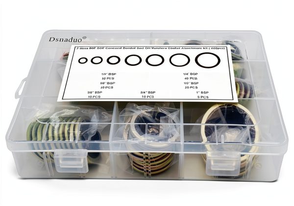 BSP Dowty Self-Centered Bonded Oil Washers 160pcs 7 Sizes Dsnaduo-5