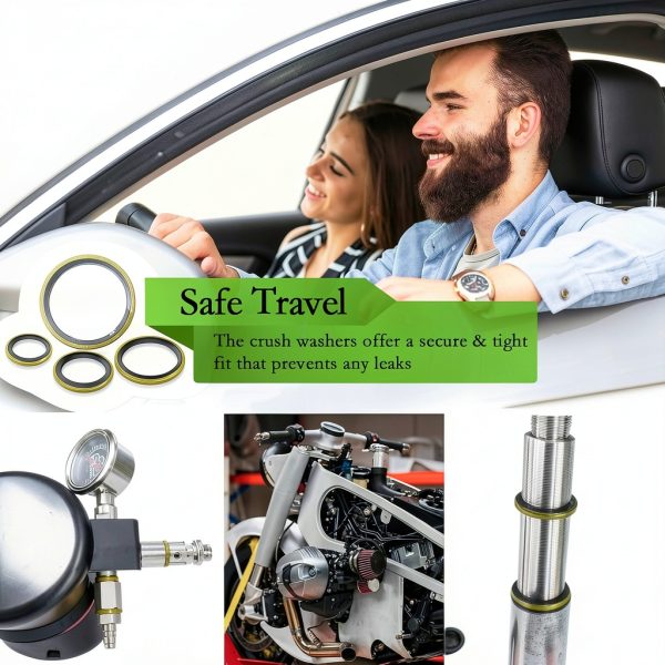 12 Sizes 378 Pcs Bonded Sealing Washer Kit,Automotive Self-Centred AC Seal Metal Rubber Gasket Repair Assortment Set M6 M8 M10 M12 M14 M16 M18 M20 M22 M24 M27 M30 (Metric)-2