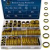 12 Sizes 378 Pcs Bonded Sealing Washer Kit,Automotive Self-Centred AC Seal Metal Rubber Gasket Repair Assortment Set M6 M8 M10 M12 M14 M16 M18 M20 M22 M24 M27 M30 (Metric)-0