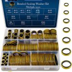 12 Sizes 378 Pcs Bonded Sealing Washer Kit,Automotive Self-Centred AC Seal Metal Rubber Gasket Repair Assortment Set M6 M8 M10 M12 M14 M16 M18 M20 M22 M24 M27 M30 (Metric)-0