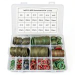 KOOTANS 240pcs NBR Metal Bonded Sealing Washers Assortment Kit for-0