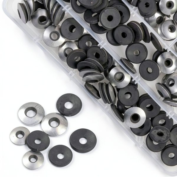 200Pcs 304 Stainless Steel Neoprene EPDM Bonded Sealing Gasket Washers Assortment Kit for 8#/10#/12#/14# Screws-2