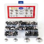 200Pcs 304 Stainless Steel Neoprene EPDM Bonded Sealing Gasket Washers Assortment Kit for 8#/10#/12#/14# Screws-0