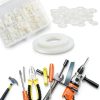 680 Pcs White Nylon Washers for Bolts, Plastic Flat Washers for Screws, White 7 Sizes Assorted Hardware Assortment Kit, Nylon Sealing Washers Gaskets Spacer, M2.5 M3 M4 M5 M6 M8 M10-4
