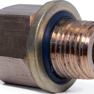 Stainless Steel Adapter 3/8 Inch NPT Female x 3/8 Inch BSPP Male with Sealing Washer, Zinc-Plated Steel Washer with Buna-N Seal, Max Pressure 3700 PSI, Temperature Range -30°F to 200°F-0