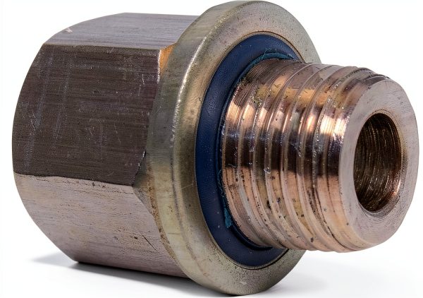 Stainless Steel Adapter 3/8 Inch NPT Female x 3/8 Inch BSPP Male with Sealing Washer, Zinc-Plated Steel Washer with Buna-N Seal, Max Pressure 3700 PSI, Temperature Range -30°F to 200°F-0